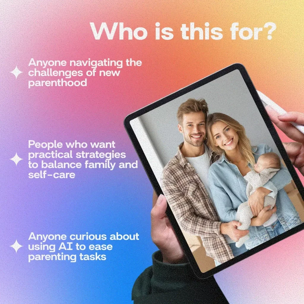 Mindset for New Parents Survival Guide | Digital Parenting Guide, eBook & Checklist for Stress Relief, Self-Care, AI Tools & Time Management