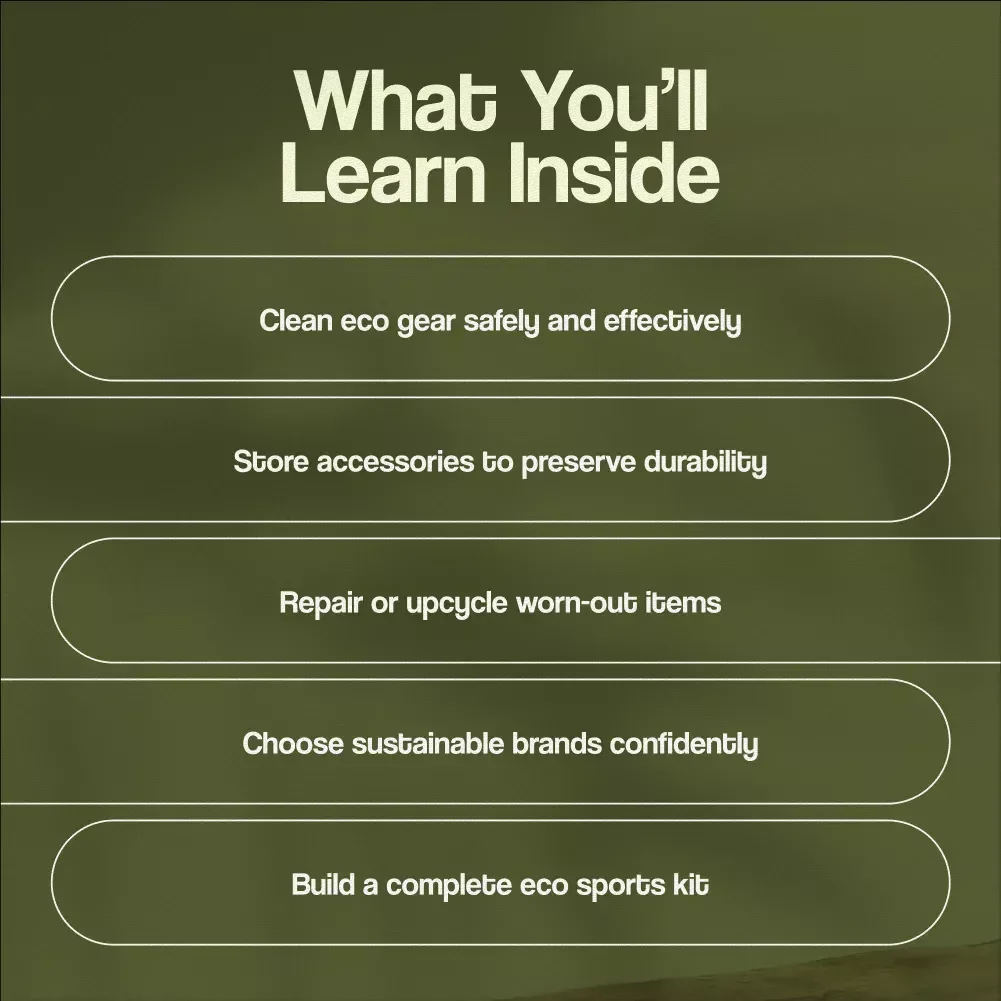 Guide to Caring for Eco Sports Accessories | Digital Download | Sustainable Sports Gear Care eBook & Maintenance Tips