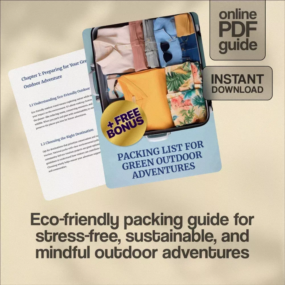 Packing List for Green Outdoor Adventures | Eco-Friendly Travel Guide | Sustainable Hiking & Camping Digital Download