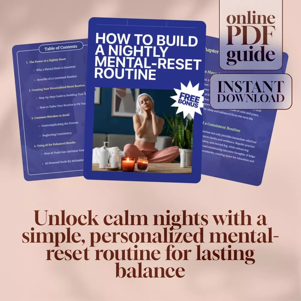 How to Build a Nightly Mental-Reset Routine | Digital Download Guide for Stress Relief, Self-Care, Sleep, and Productivity