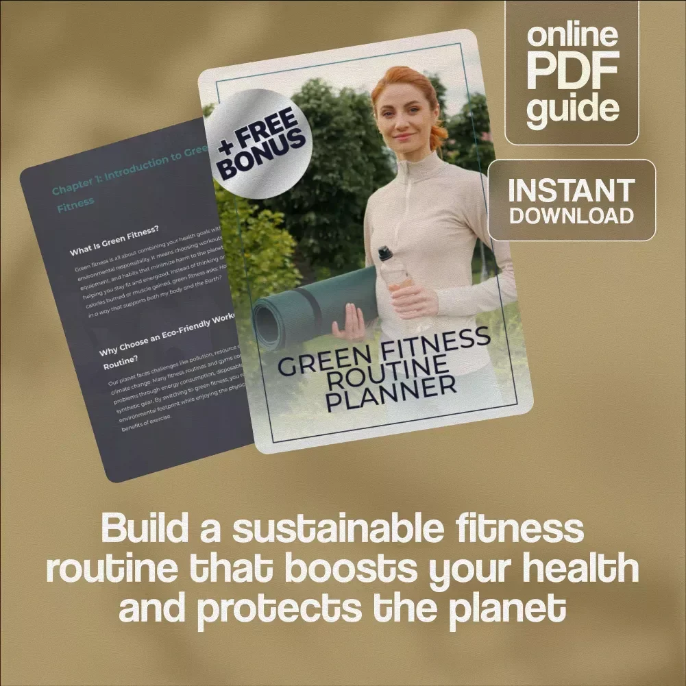Green Fitness Routine Planner | Eco-Friendly Workout Guide | Sustainable Fitness Digital Download