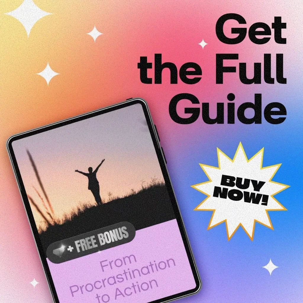 From Procrastination to Action Plan | Productivity Guide | Digital Download eBook for Time Management, Motivation, and Personal Growth