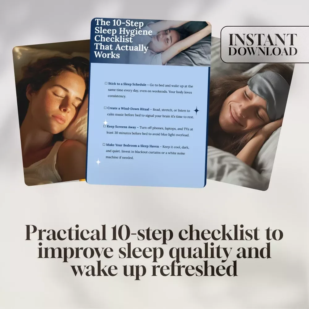The 10-Step Sleep Hygiene Checklist That Actually Works | Better Sleep Guide, Digital Download for Insomnia Relief & Bedtime Routine