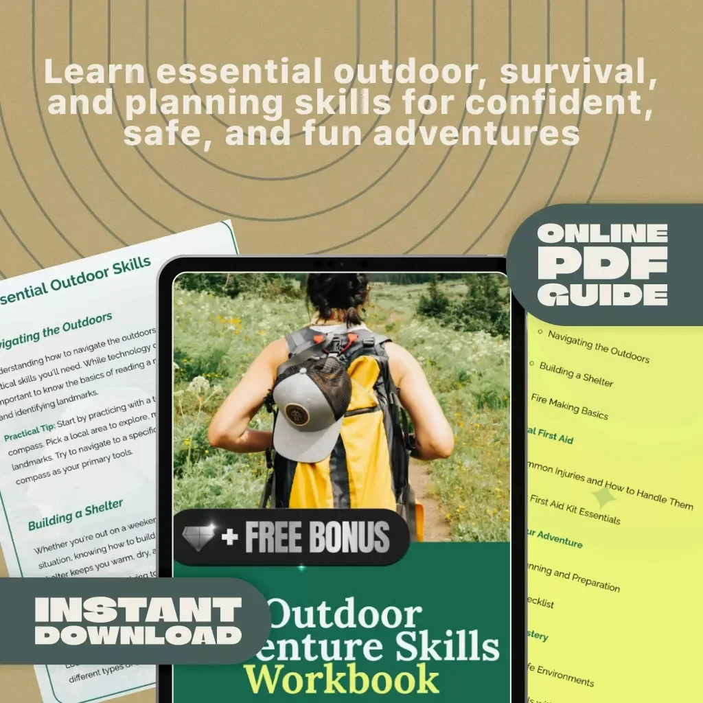 Outdoor Adventure Skills Workbook | Digital Survival Guide for Hiking, Camping, Bushcraft & Wilderness Skills