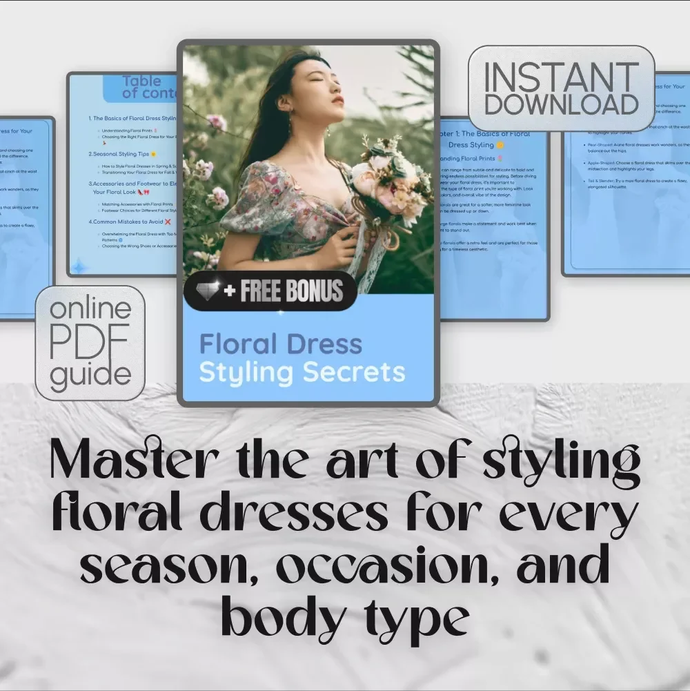 Floral Dress Styling Secrets | Digital Guide on How to Style Floral Dresses for Every Season with Accessories & Footwear Tips