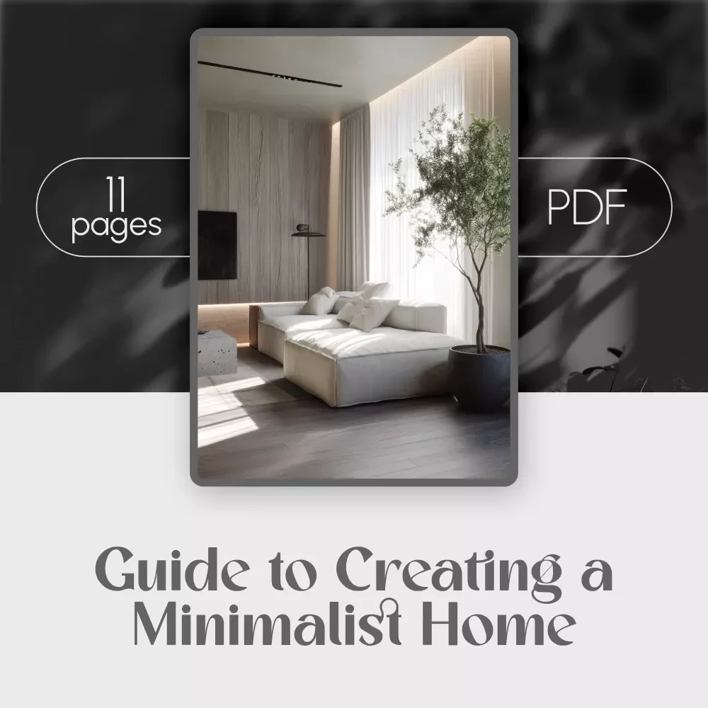 Guide to Creating a Minimalist Home | Digital Download Decluttering & Interior Design eBook for Simple, Clutter-Free Living