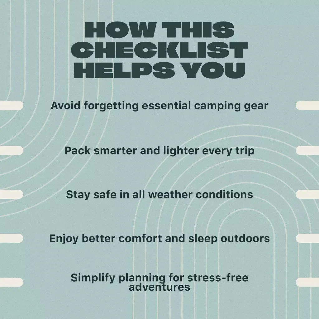 Camping & Outdoor Gear Checklist | Printable Digital Download for Hiking, Backpacking, and Travel Packing Essentials