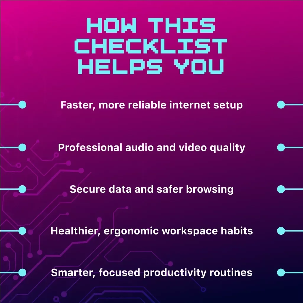 Remote Work Tech Optimization Checklist | Work From Home Productivity | Digital Download eBook Guide for Remote Workers