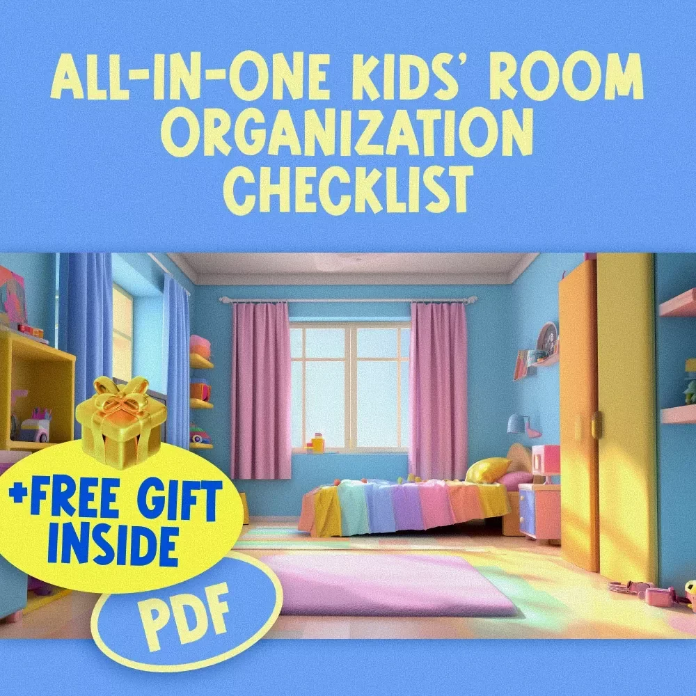 All-In-One Kids’ Room Organization Checklist | Printable Decluttering Guide for Toys, Clothes, Books & Storage Ideas | Digital Download