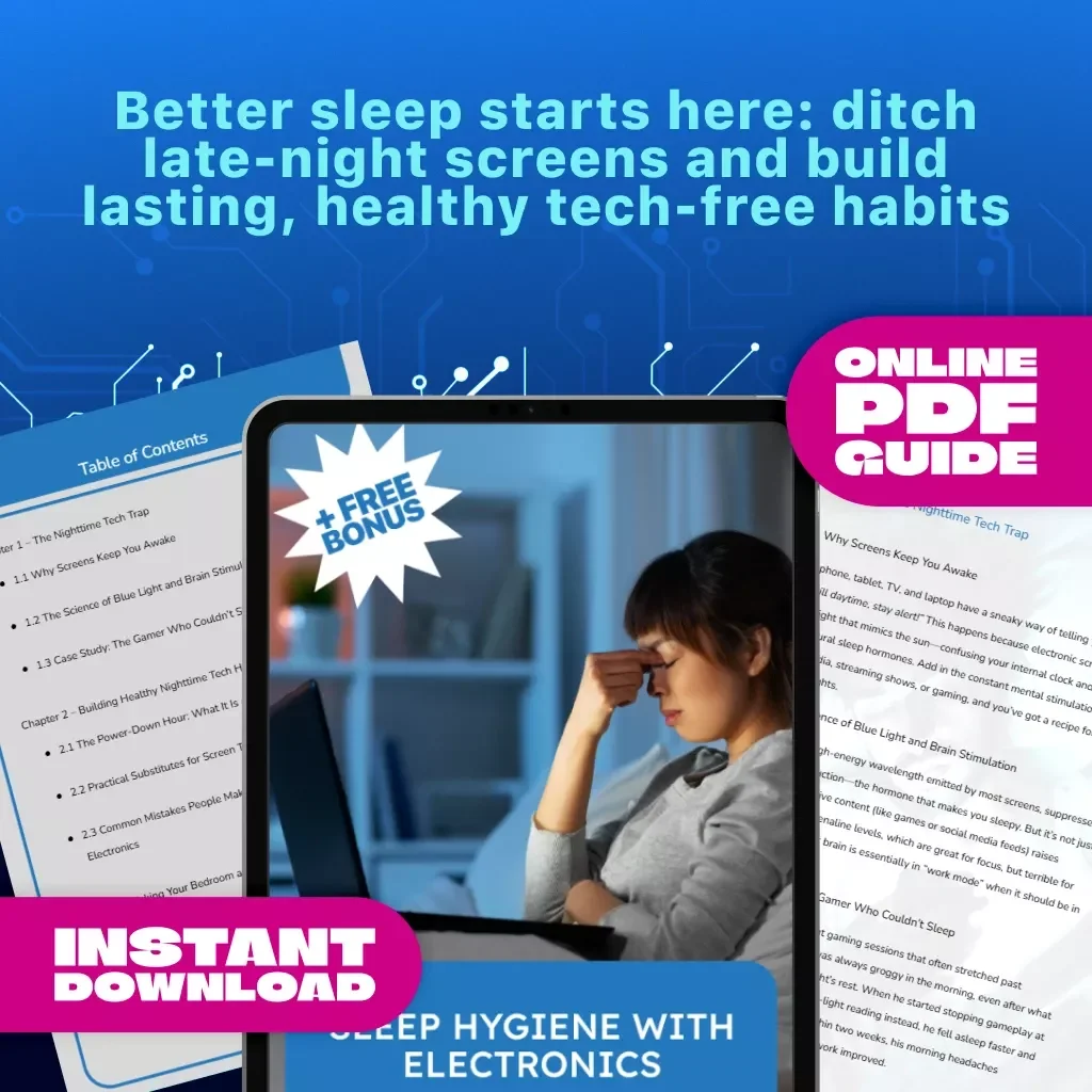 Sleep Hygiene with Electronics | Digital Guide for Better Rest, Screen Time Detox, Blue Light Sleep Tips, Healthy Nighttime Tech Habits, Bedroom Sleep Sanctuary