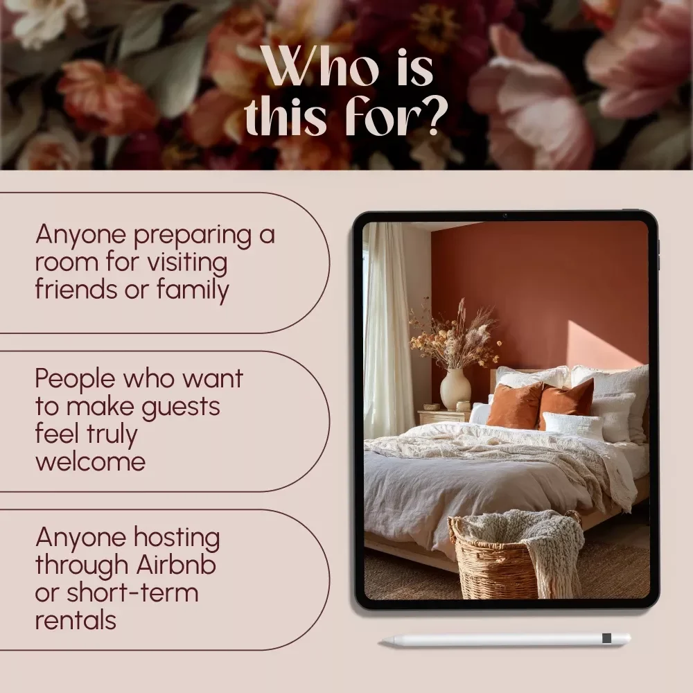Guide to Creating a Cozy Guest Room | Digital Download eBook for Guest Bedroom Decorating, Interior Design & Hosting Tips
