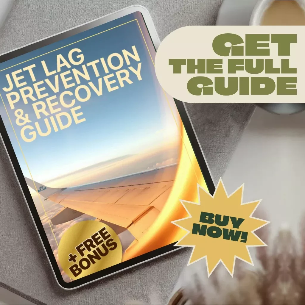 Jet Lag Prevention & Recovery Guide | Digital Download Travel Wellness eBook for Frequent Flyers, Long-Haul Flights, and International Travelers