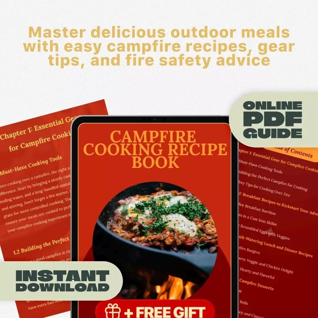 Campfire Cooking Recipe Book | Printable Digital Guide for Outdoor Cooking, Camping Meals, & Easy Campfire Recipes
