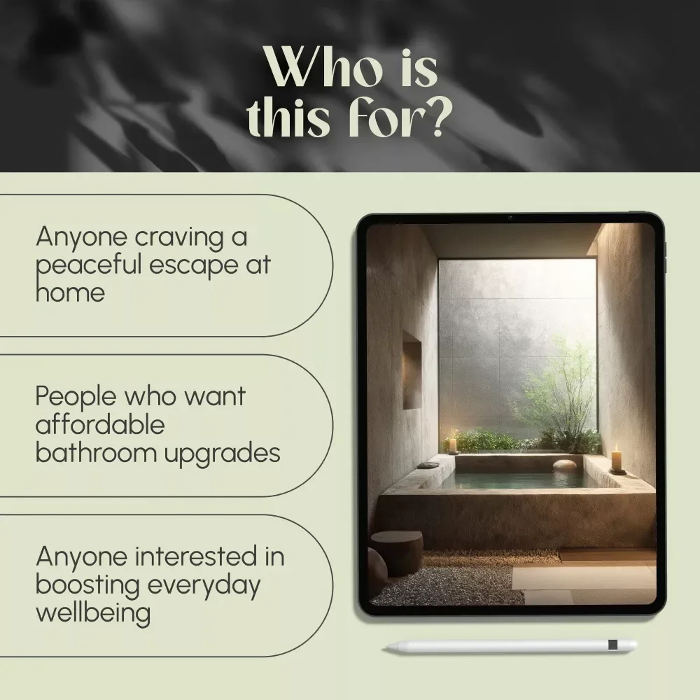 Guide to Creating a Relaxing Bathroom Sanctuary | Wellness Bathroom Decor, Home Spa eBook, Self-Care & Interior Styling Digital Download