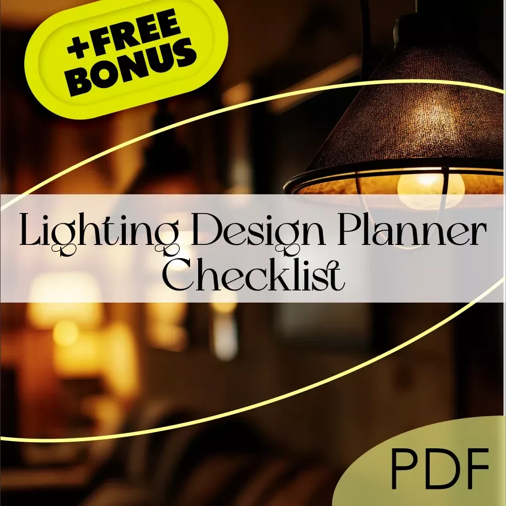 Lighting Design Planner Checklist | Printable Home & Interior Lighting Layout Guide | Digital Download eBook for Mood, Layering, Fixtures & Placement