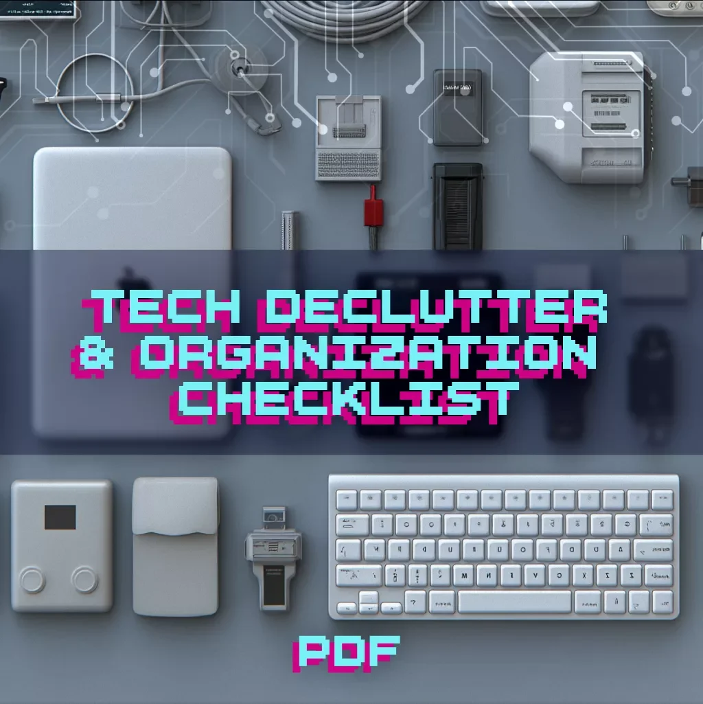 Tech Declutter & Organization Checklist | Digital Download | Productivity eBook for Organizing Devices, Files & Passwords