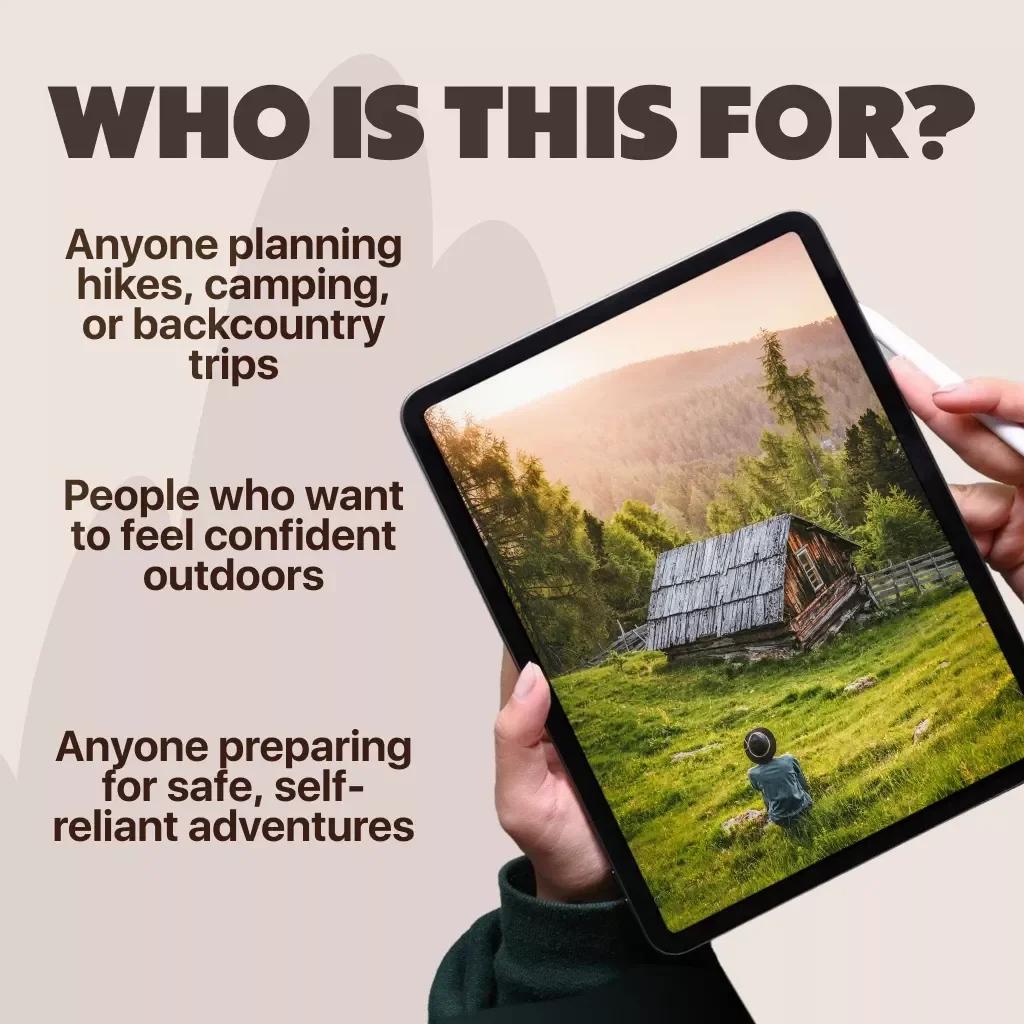 Backcountry Safety Guide | Digital Wilderness Survival & Navigation eBook | Hiking, Camping, Emergency Preparedness Checklist & Outdoor Adventure Planning