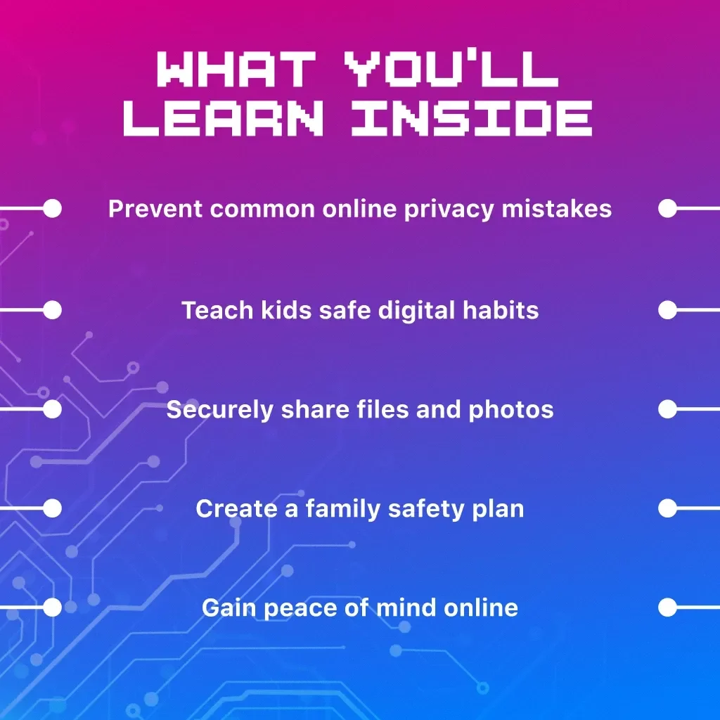 Safe Sharing: How to Protect Photos, Files, & Family Data | Digital Privacy & Security Guide | eBook for Families, Parents, and Online Safety