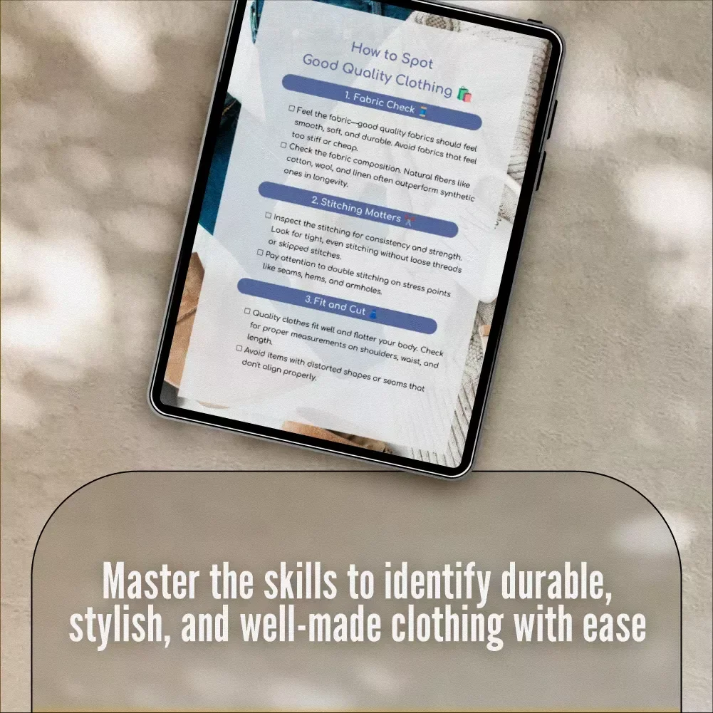 How to Spot Good Quality Clothing - Ultimate Checklist for Identifying Durable, Stylish, and Well-Made Clothes | Fabric, Stitching, Fit & Brand Guide