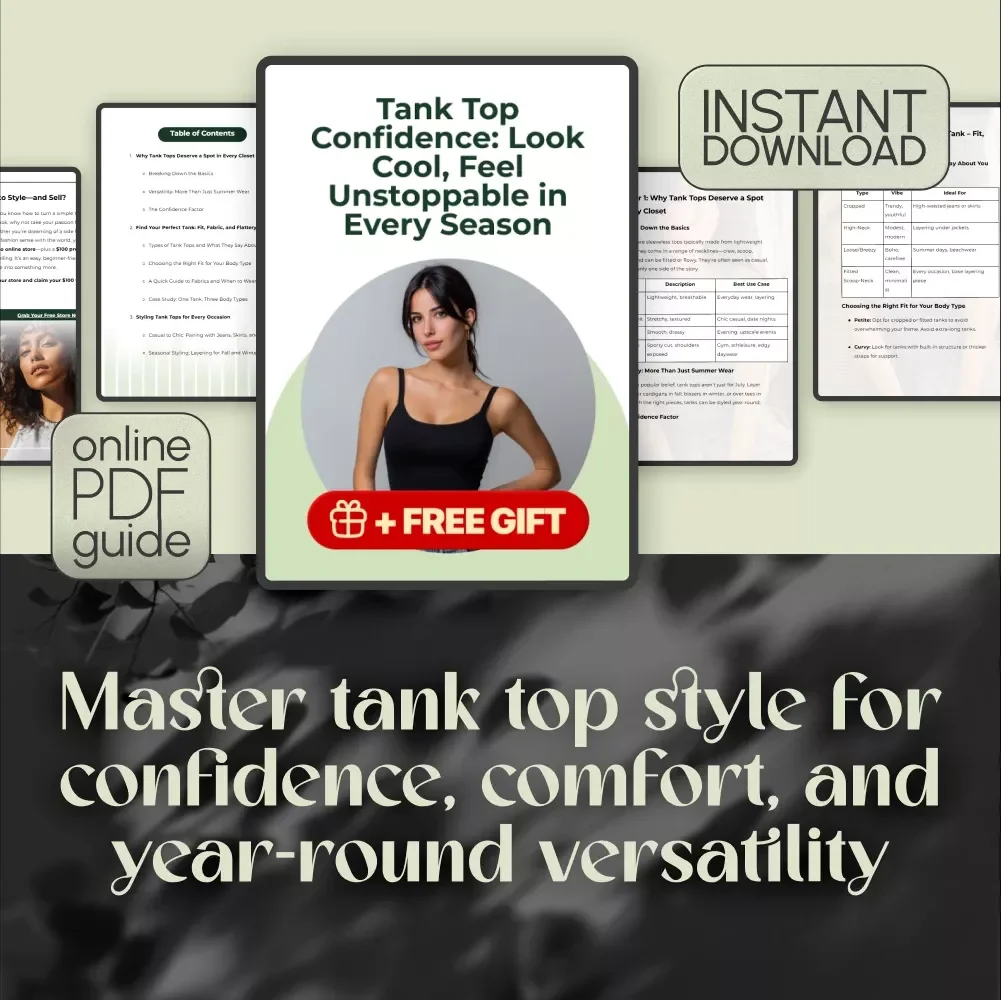 Tank Top Confidence: Look Cool, Feel Unstoppable in Every Season | Style Guide & How to Style Tank Tops eBook for All Seasons, Outfits & Occasions