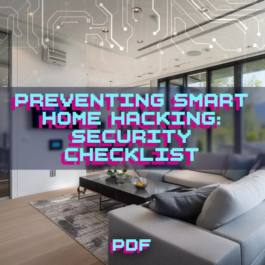 Preventing Smart Home Hacking: Security Checklist | Digital Download Cybersecurity Guide for Smart Devices, Wi-Fi & Home Network Protection