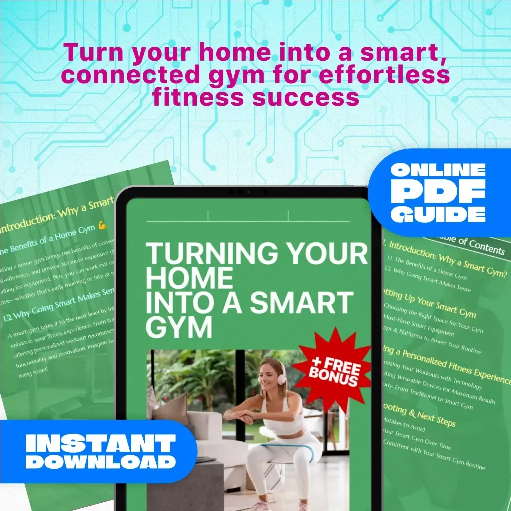 Turning Your Home into a Smart Gym | Digital Download Guide | Home Gym Setup, Smart Fitness, Wearable Tech & Workout Apps