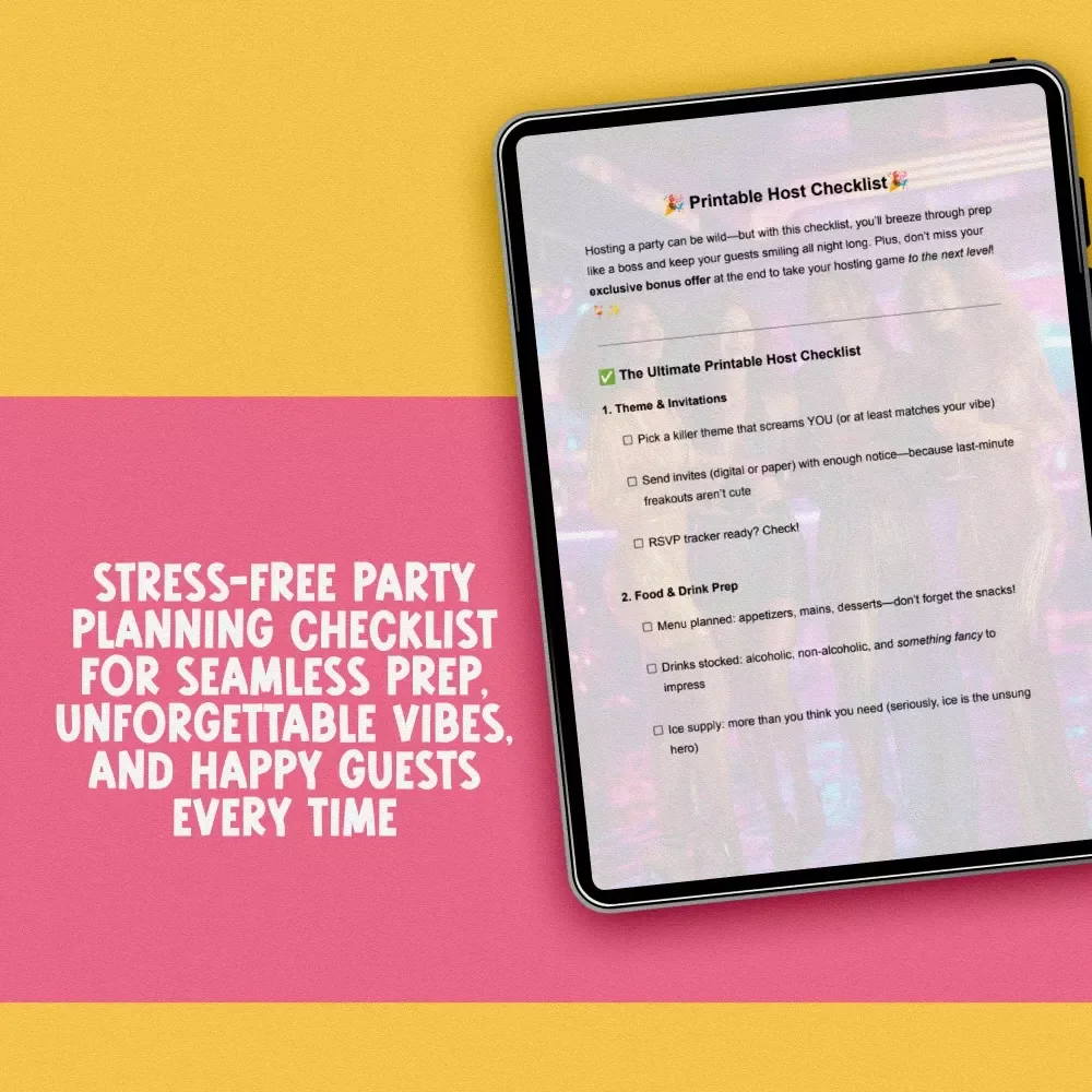 Printable Host Checklist | Ultimate Party Planning Guide | Instant Digital Download for Entertaining, Party Prep & Event Hosting