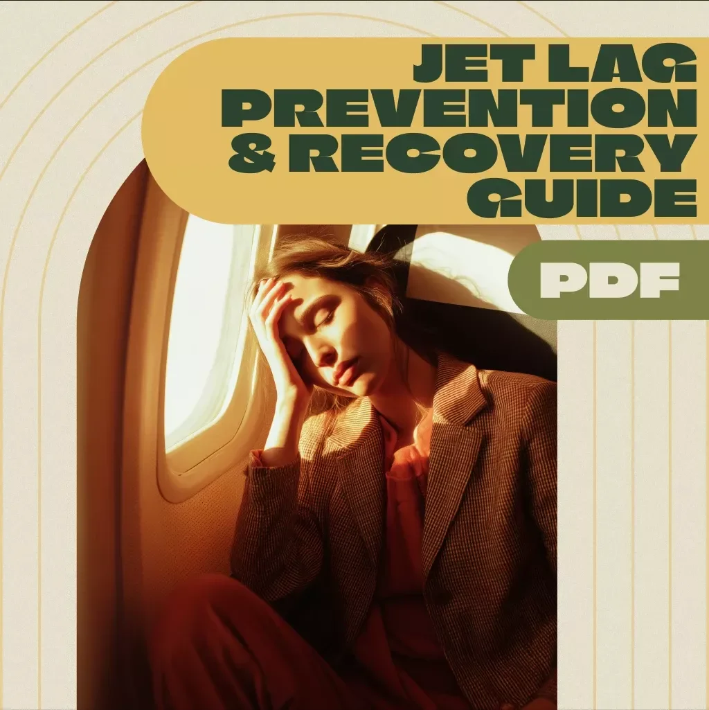 Jet Lag Prevention & Recovery Guide | Digital Download Travel Wellness eBook for Frequent Flyers, Long-Haul Flights, and International Travelers