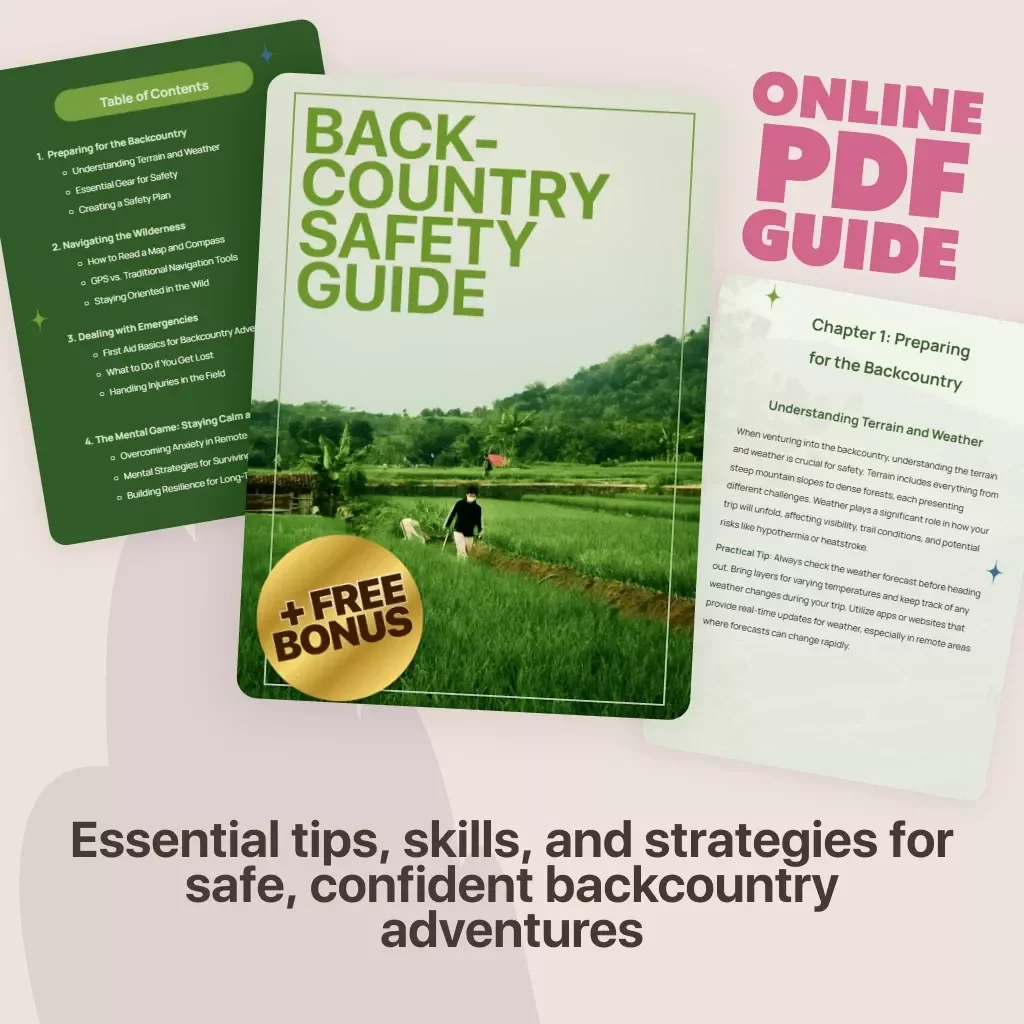 Backcountry Safety Guide | Digital Wilderness Survival & Navigation eBook | Hiking, Camping, Emergency Preparedness Checklist & Outdoor Adventure Planning