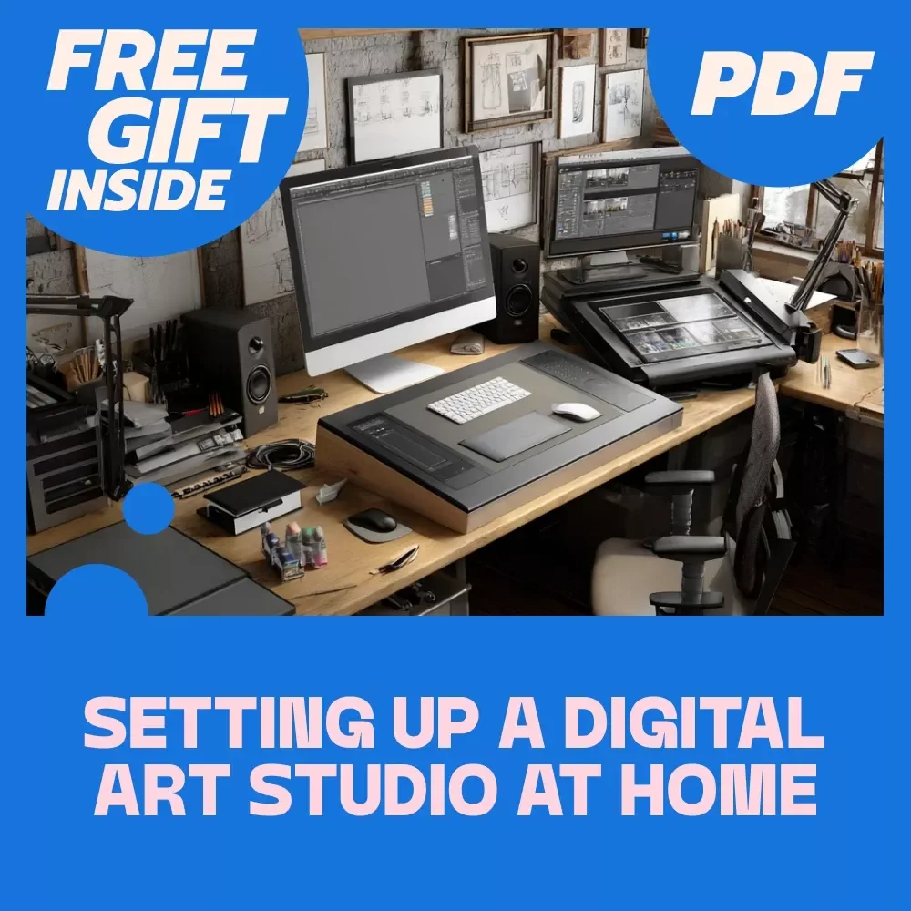 Setting Up a Digital Art Studio at Home | Digital Guide for Artists, eBook, Creative Workspace Checklist | KEYWORDS
