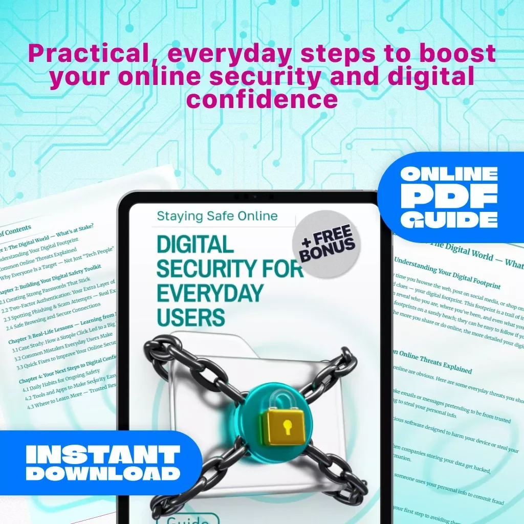 Staying Safe Online: Digital Security for Everyday Users | Cybersecurity Guide, eBook & Checklist for Beginners, Everyday Protection, Internet Safety KEYWORDS