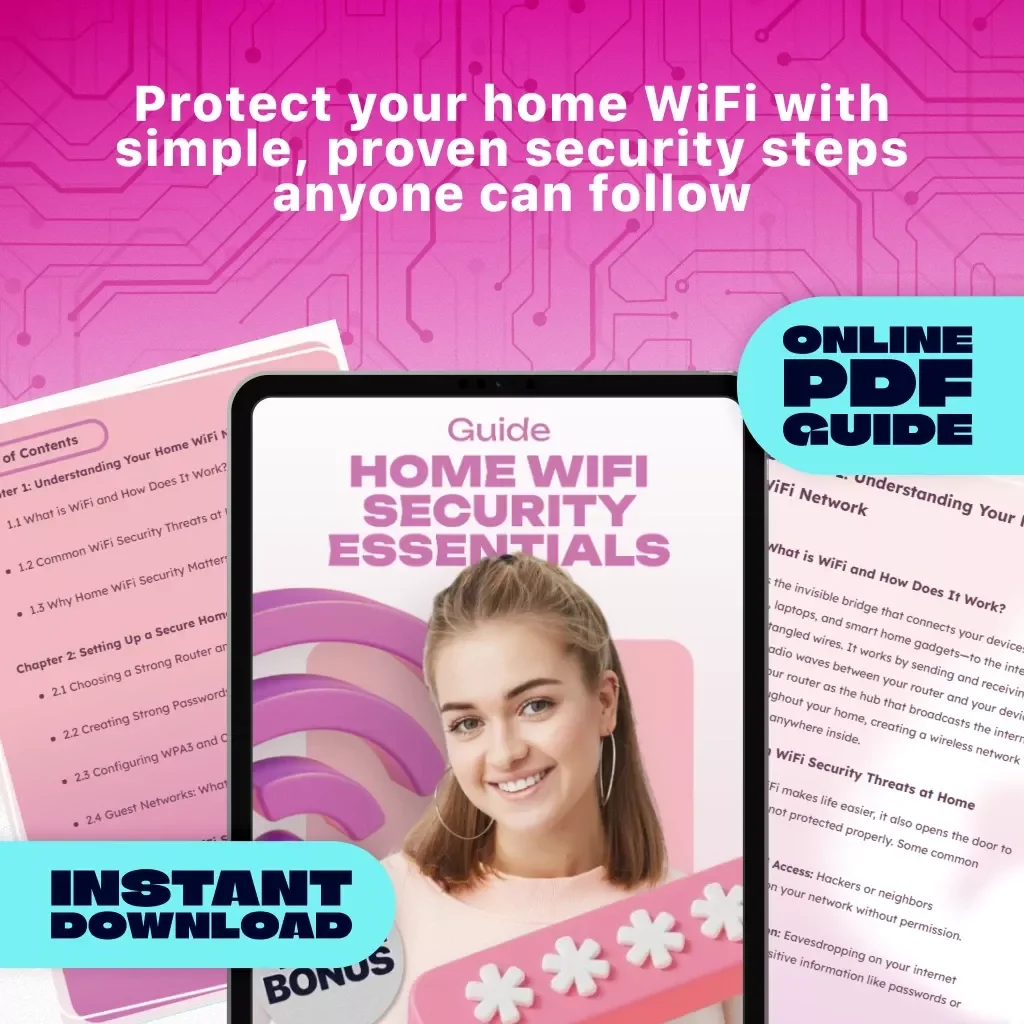 Home WiFi Security Essentials | Digital Guide for Protecting Your Wireless Network | Secure Home Internet, Password Protection & Cybersecurity Tips