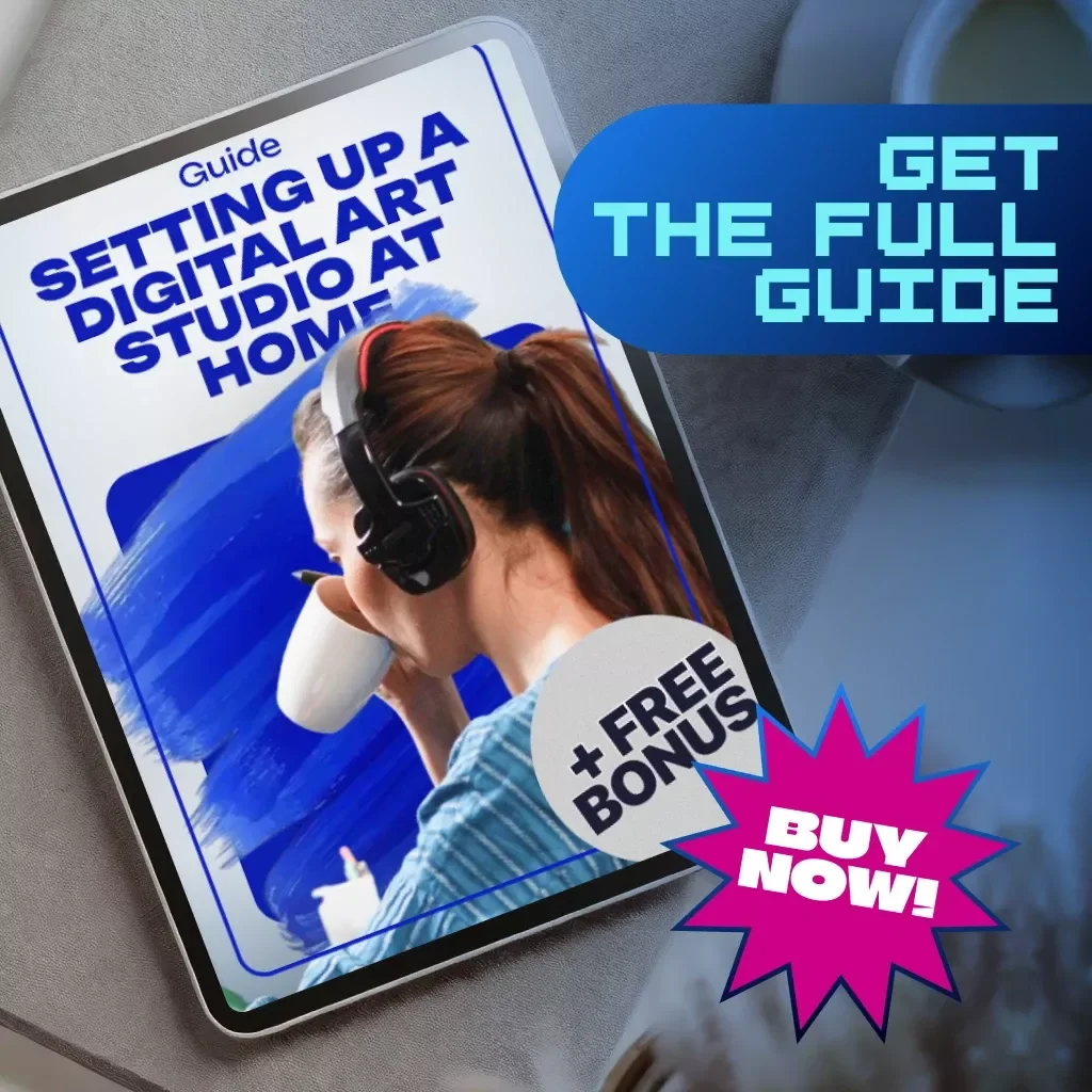 Setting Up a Digital Art Studio at Home | Digital Guide for Artists, eBook, Creative Workspace Checklist | KEYWORDS