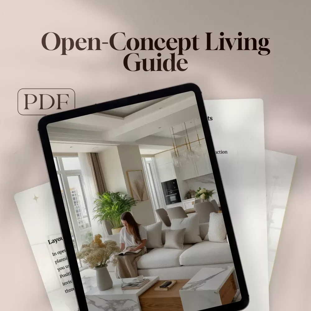 Open-Concept Living Guide | Digital Home Styling & Layout Planning for Flow, Function, and Cohesive Spaces | Instant Download