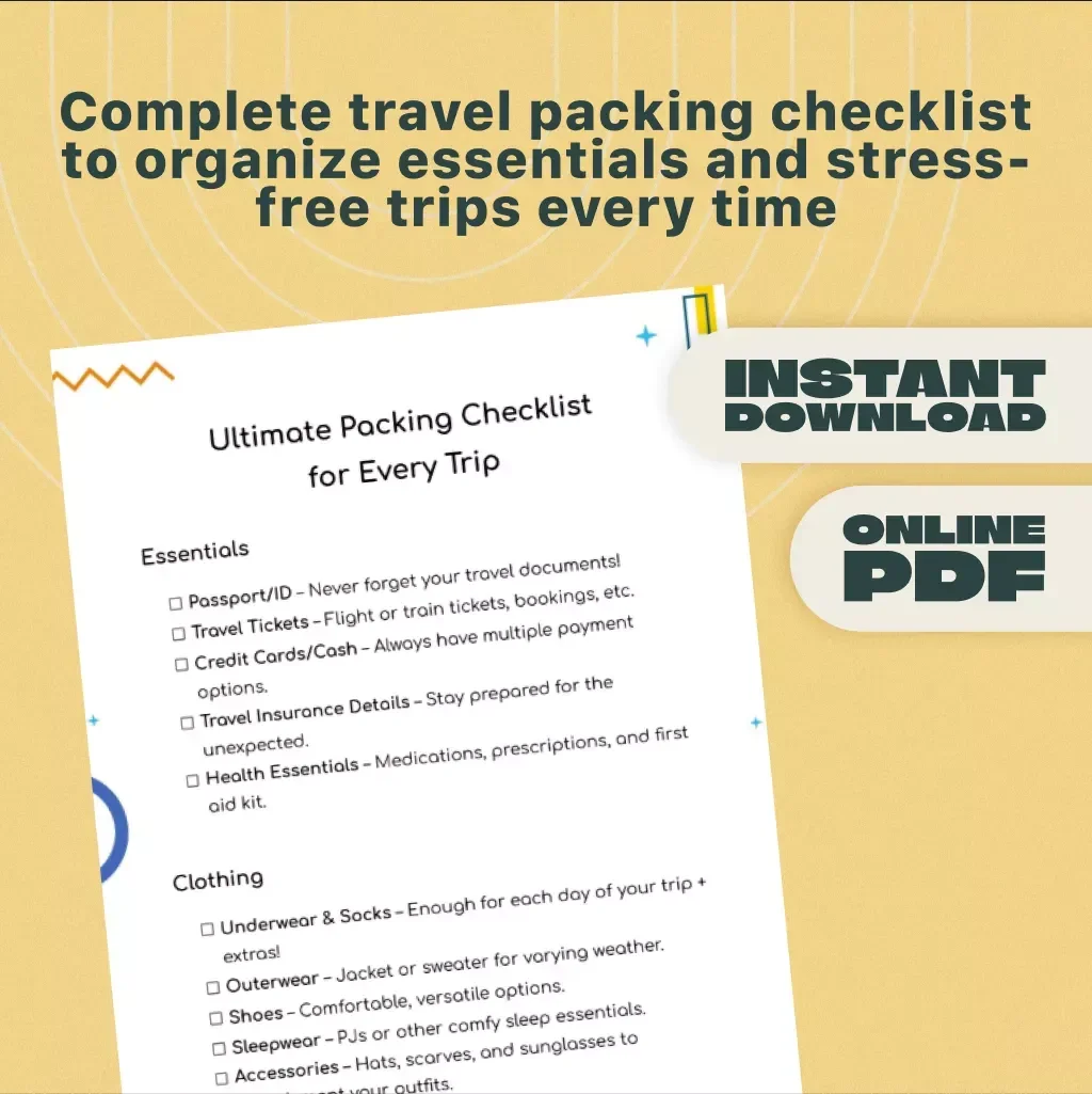 Ultimate Packing Checklist for Every Trip – Comprehensive Travel Checklist for Stress-Free Packing, Smart Travel Planning & Organized Trips