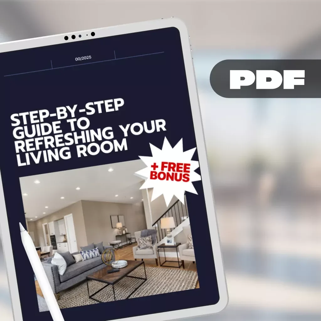 Step-by-Step Guide to Refreshing Your Living Room | Home Makeover Digital Download | Interior Styling & Decor Inspiration eBook