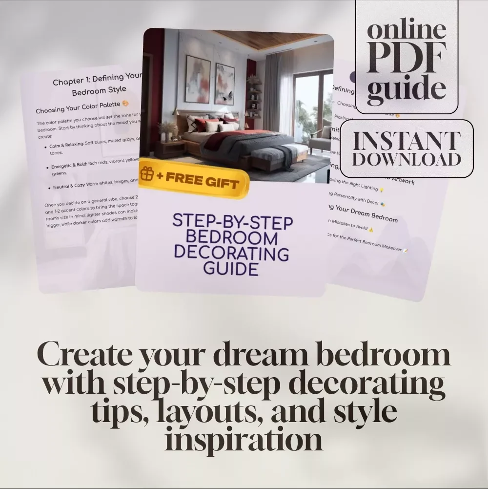 Step-by-Step Bedroom Decorating Guide | Digital Download | Bedroom Makeover Ideas | Home Decor eBook | Interior Design Tips & Checklist