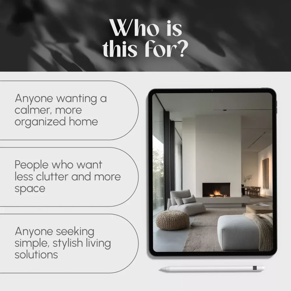 Guide to Creating a Minimalist Home | Digital Download Decluttering & Interior Design eBook for Simple, Clutter-Free Living