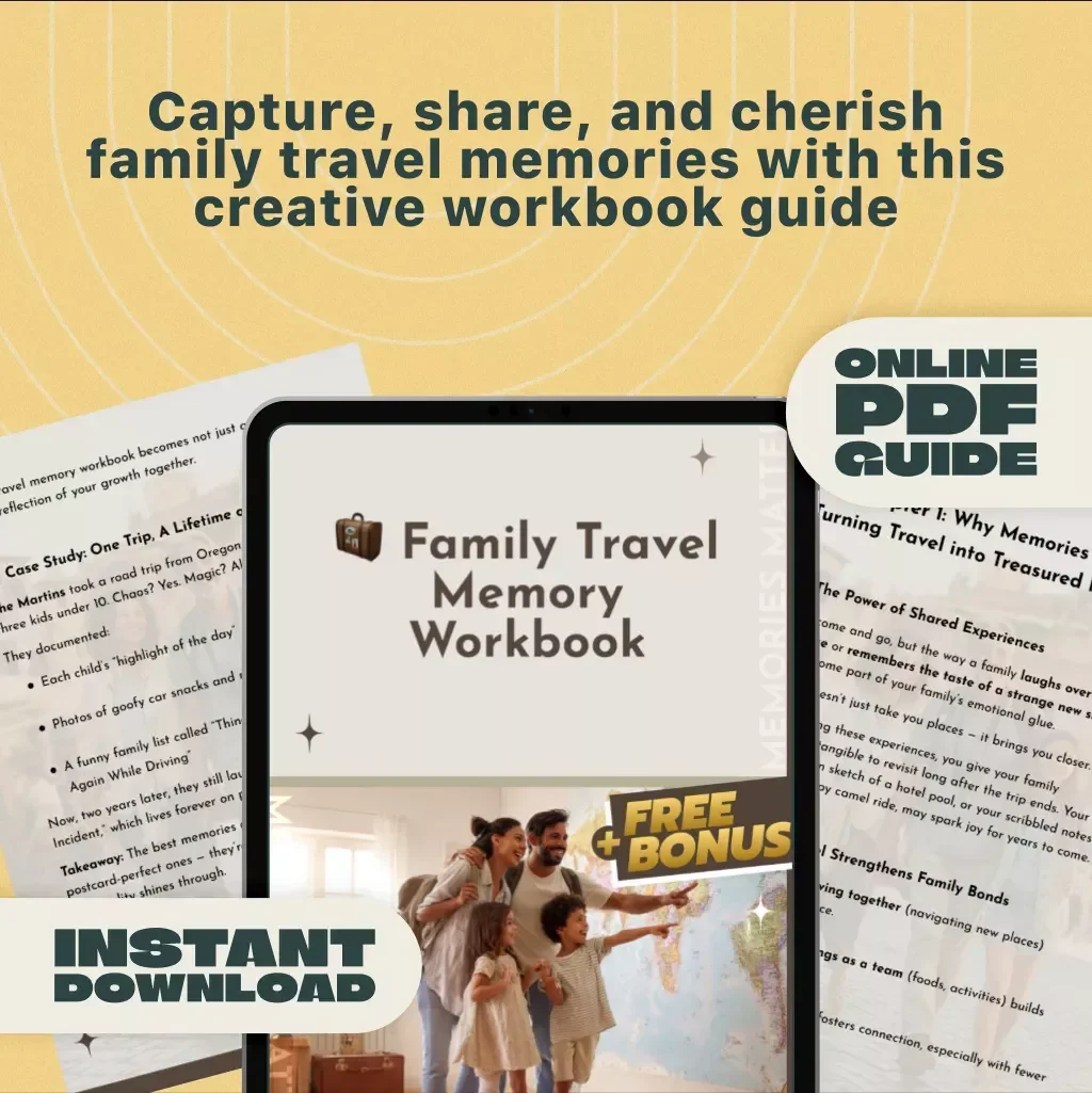Family Travel Memory Workbook | Digital Download Guide for Parents & Kids | Vacation Keepsake Journal, Travel eBook & Memory-Keeping Checklist