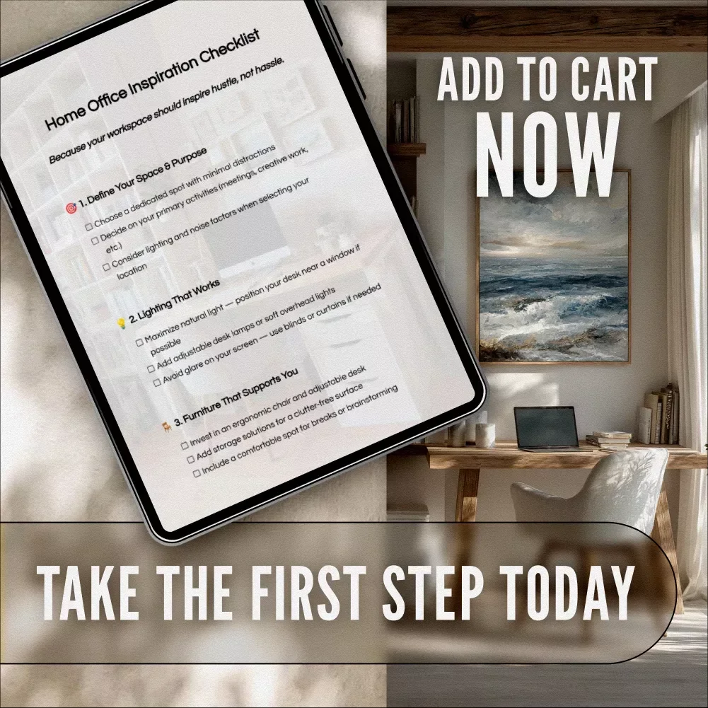 Home Office Inspiration Checklist – Digital Guide to Design, Productivity & Creative Work Setup