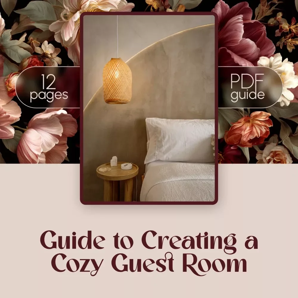 Guide to Creating a Cozy Guest Room | Digital Download eBook for Guest Bedroom Decorating, Interior Design & Hosting Tips