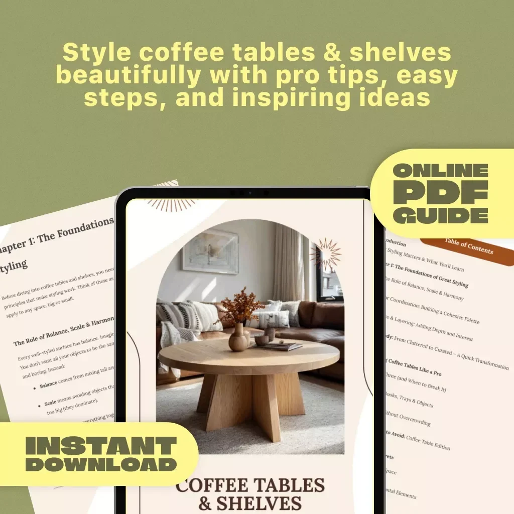 The Art of Styling Coffee Tables & Shelves | Home Decor Styling Guide for Coffee Table Styling, Shelf Styling, Interior Styling & Home Decorating Tips