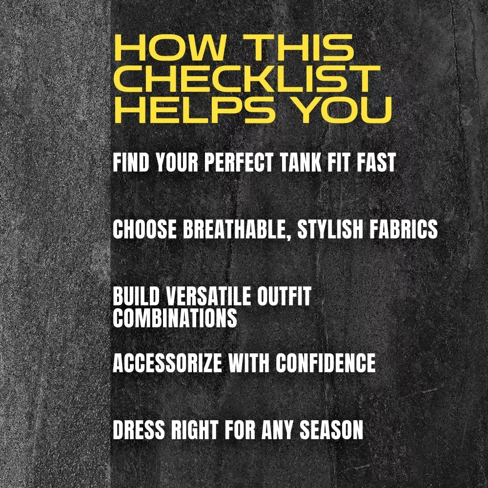 The Modern Man’s Checklist for Tank Top Style | Digital Download Men’s Fashion Guide on How to Style a Tank Top Men