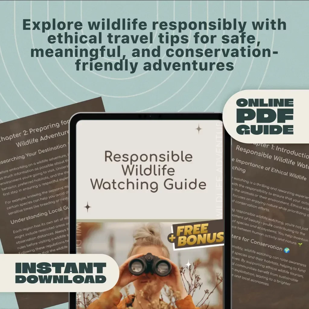 Responsible Wildlife Watching Guide | Ethical Travel eBook for Animal Lovers, Conservationists & Eco-Friendly Adventurers | Digital Download