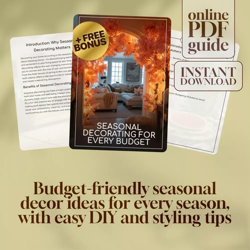 Seasonal Decorating for Every Budget | Budget-Friendly Home Decor Guide | DIY Seasonal Style Ideas for Spring, Summer, Fall & Winter | Digital Download eBook