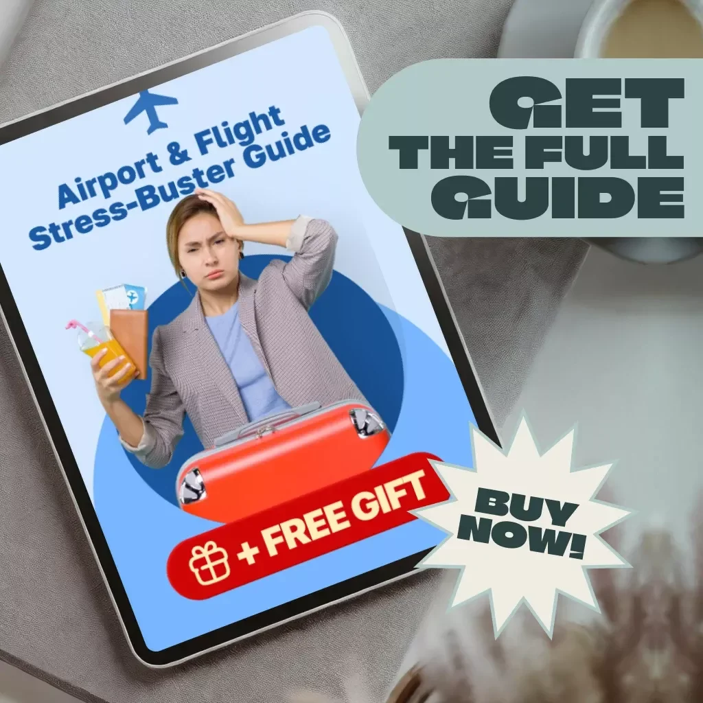 Airport & Flight Stress-Buster Guide | Digital Download Travel Anxiety Relief eBook & Checklist for Managing Pre-Flight Anxiety, Fear of Flying, and Relaxation Techniques