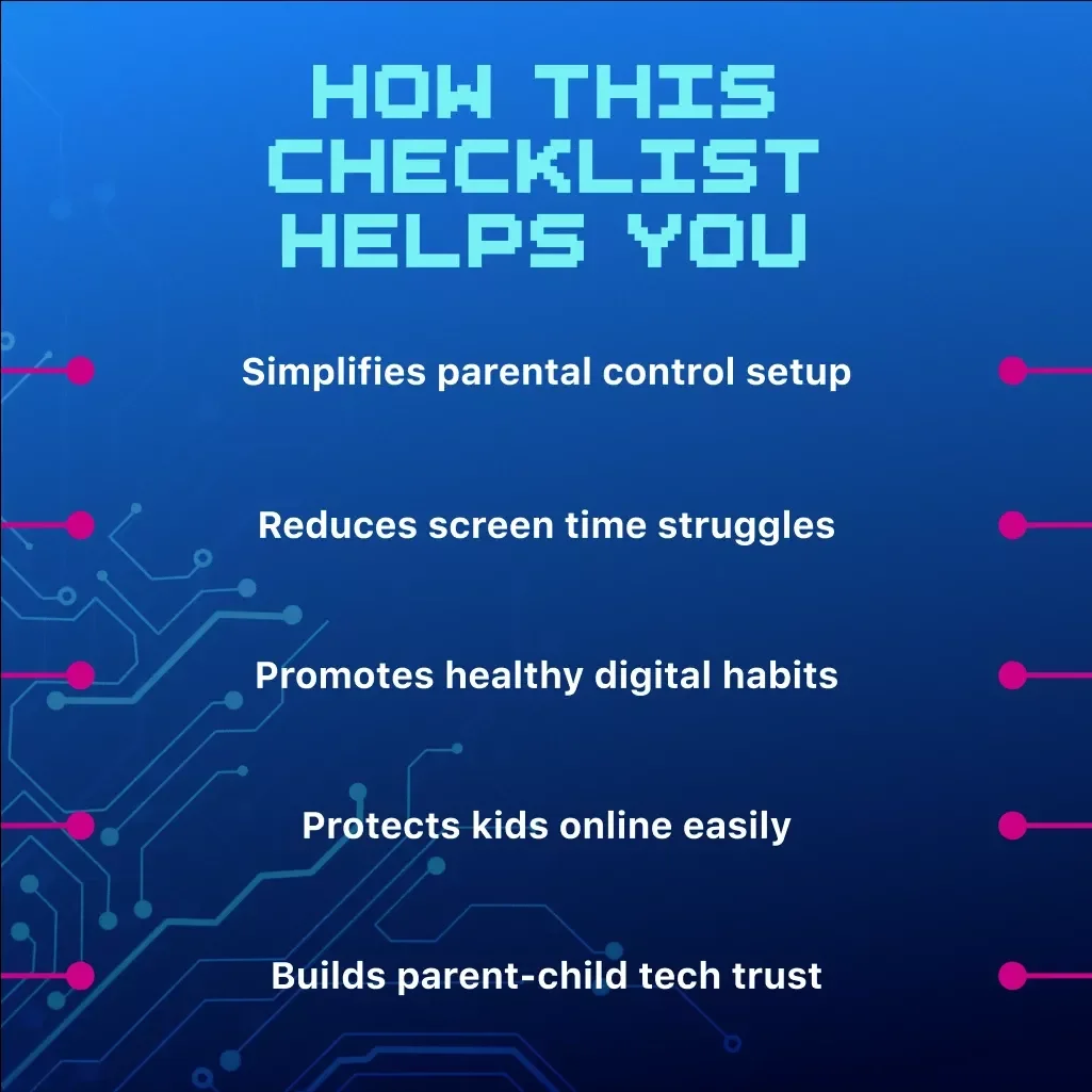 Safe Kids’ Tech Setup Checklist | Digital Download eBook for Parents | Child Internet Safety, Screen Time Rules & Parental Control Guide