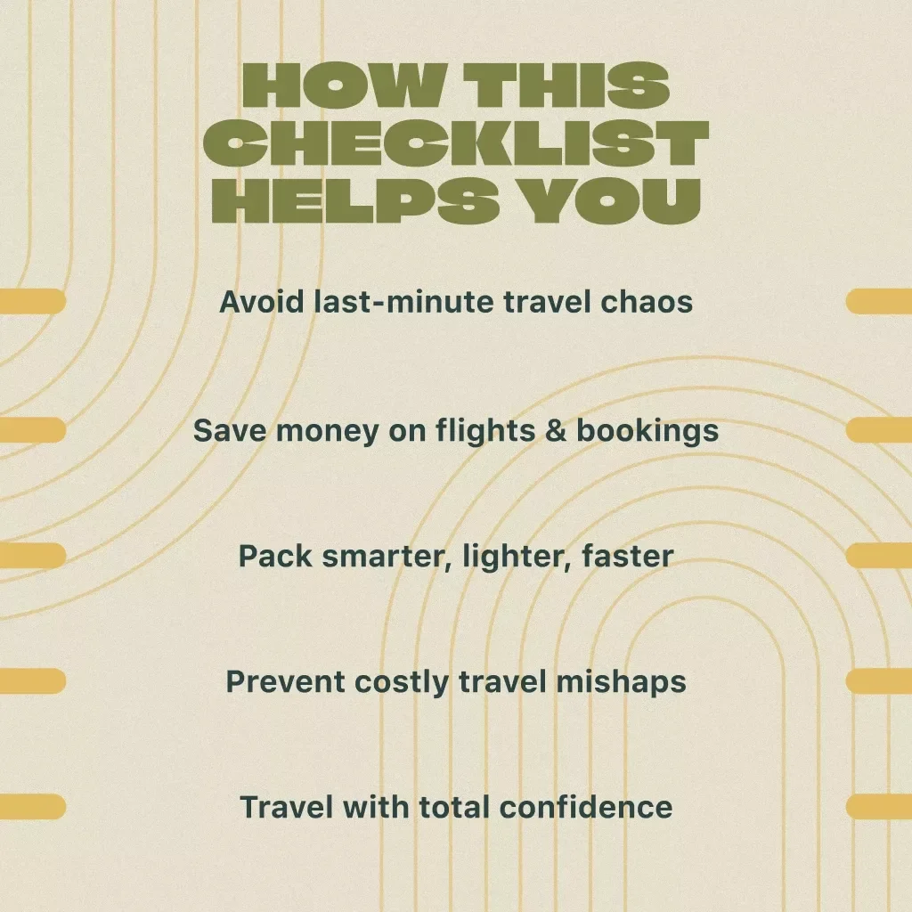 International Travel Prep Checklist | Printable PDF Packing Guide & Trip Planning Organizer for Stress-Free International Adventures | Digital Download