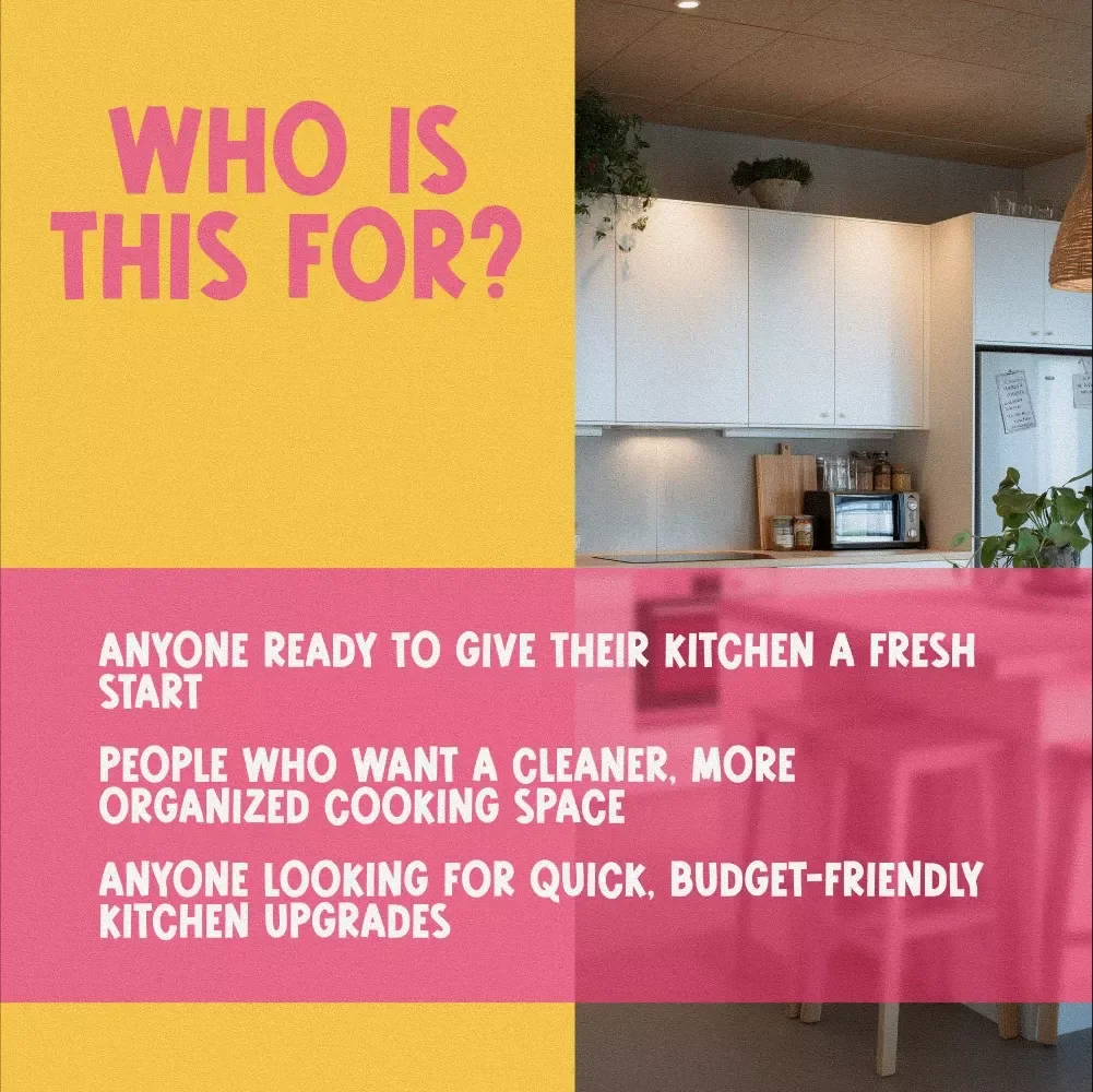 Kitchen Revamp Checklist | Printable Digital Download for Decluttering, Deep Cleaning & Organizing Your Kitchen