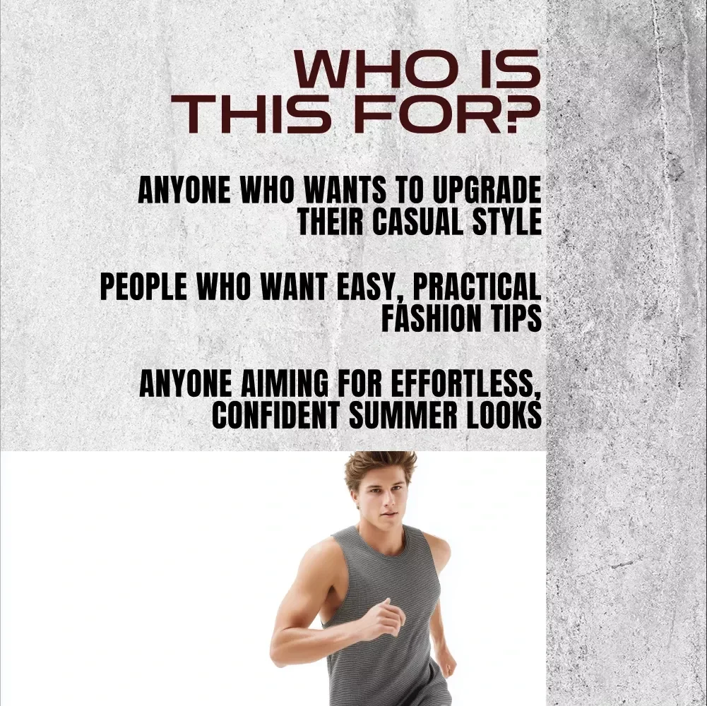 Master the Tank Top: Men’s Style Checklist for Effortless Cool | Digital Download Guide for How to Wear a Tank Top Men | Summer Fashion eBook